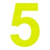 Pro Speed CAMS/Motorsport Australia Approved Vehicle Number Stickers Day Glo Yellow 5 PSR-NUM-5