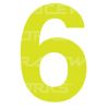 Pro Speed CAMS/Motorsport Australia Approved Vehicle Number Stickers Day Glo Yellow 6 PSR-NUM-6
