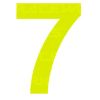 Pro Speed CAMS/Motorsport Australia Approved Vehicle Number Stickers Day Glo Yellow 7 PSR-NUM-7