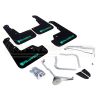 Rally Armor UR Mud Flaps Black/Teal X-Series Logo MF32-UR-BLKTL-X