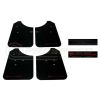 Rally Armor Basic Mud Flaps Black/Black Logo MF1-BAS-BLK