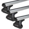 Rola Triple Thru Bar Black Roof Racks fits Mercedes-Benz MB100 10/1999-1/2005 Factory Point Mount CRM08-3-B