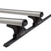 Rola Pair Thru Bar Roof Racks fits LDV T60 SK8C 9/2021 on Track Mount CTM62-2