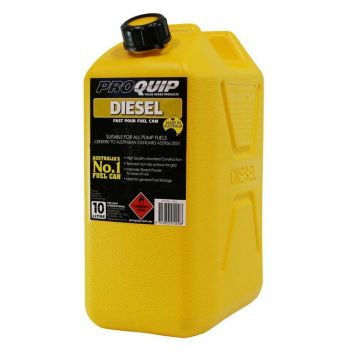 10L Plastic Fast Pour Fuel Can Diesel Yellow