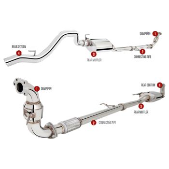 XForce 3 Inch Turbo-Back System No Cat Mild Steel