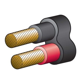 Narva 5806-50TW 140A 6 B&S Twin Core Sheath Battery Cable (50M)) Red/Black (Black Sheath)