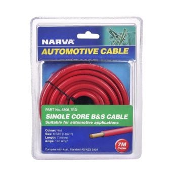 Narva 5806-7RD 140A Red 6 B&S Cable (7M)