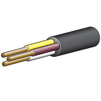 Narva 5833-30WYB 10A 3MM 3 Core Cable (30M) White; Yellow; Brown
