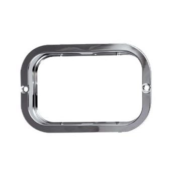 LED Autolamps 59401C Chrome Steel Rectangular Flange T/S 130 Series Rear Lamps