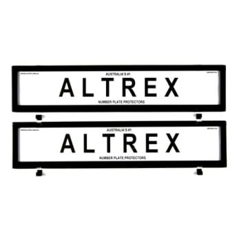 6 figure Number Plate Covers European Dual Black Without Lines Altrex 6NLE