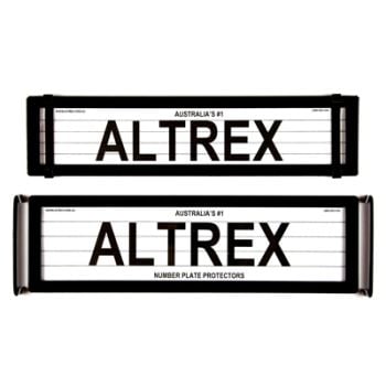 6 figure Number Plate Covers Advanced Slimline Black with Lines Altrex 6OLPC