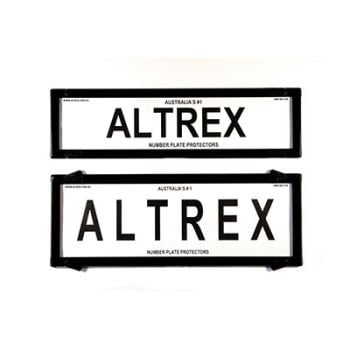 6 figure Number Plate Covers Slimline Standard Combination Black without Lines Altrex 6QSNL