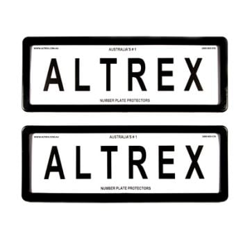 6 figure Number Plate Covers Standard Black without Lines Altrex 6ST