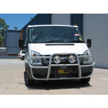 ECB Silver Hammertone Roo Bar fits Ford Transit VM RWD Only 09/06-08/14 8F84SYZ