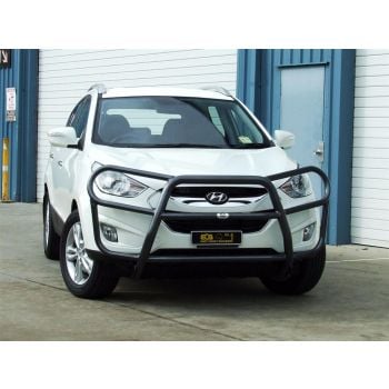 ECB Silver Hammertone Roo Bar fits Hyundai IX35 02/10-15 8HU35SYZ