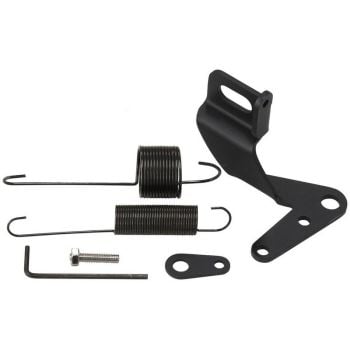 Aeroflow Stainless Throttle Cable Bracket BlackWith Return Spring