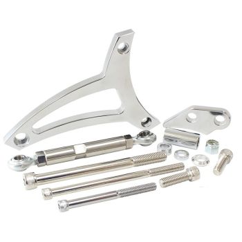 Aeroflow Standard Mount Billet Alternator Bracket Polished Finish 