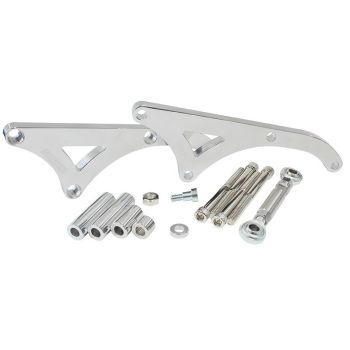 Aeroflow Mid Mount Billet Alternator Bracket Polished Finish 