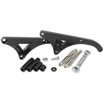 Aeroflow Mid Mount Billet Alternator Bracket Black 