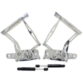 Aeroflow Billet Bonnet Hinge Kit Polished 