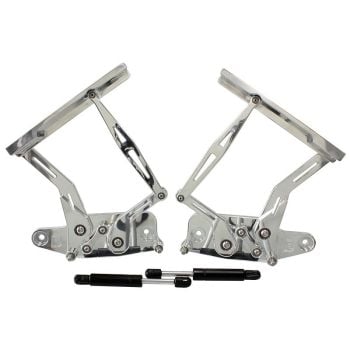 Aeroflow Billet Bonnet Hinge Kit Polished 