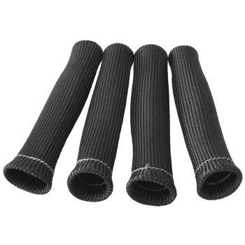Aeroflow Spark Plug Boot Protector 150mm Black slip on design 4PK