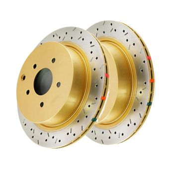 DBA42313XS Brake Disc Rotor Pair Cross Drilled & Slotted 4000 DBA