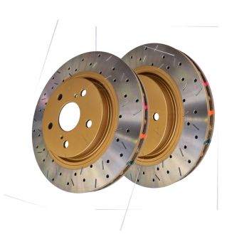 DBA DBA42744XS 4000 XS Cross-Drilled Slotted Brake Disc Rotor Pair