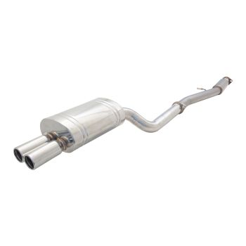XForce Raw 409 Finish Stainless Steel 3 Inch Cat-Back with Oval Twin-Tip Muffler