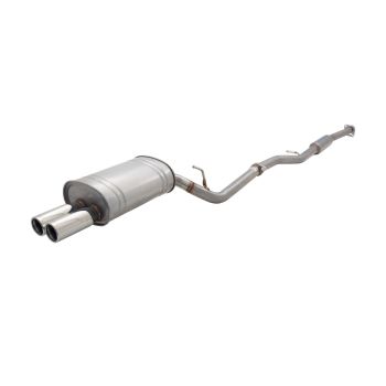 XForce 2.5 Inch Cat-Back with Oval Twin-Tip Muffler Raw 409 Stainless