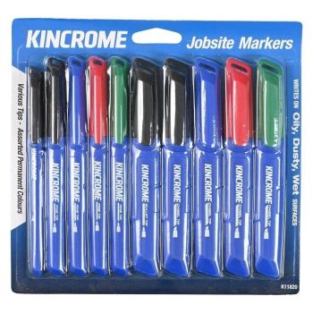 Kincrome Permanent Marker Starter Pack 10pc Assorted Colours K11820