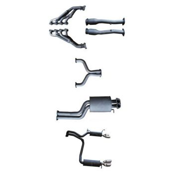 Manta Exhaust Full Exhaust fits Falcon GT BF V8 4V Sedan Dual Exit Dual Muffler MKFD0120