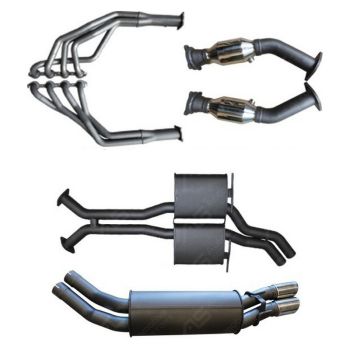 Manta Exhaust VX VY V8 Monaro 2.5in Dual with Extractors Muffler/Muffler