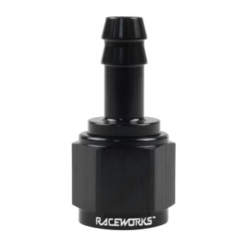Raceworks Female AN-8 to Barb 3/8in RWF-411-08-06BK
