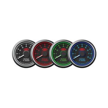 SAAS SG-TAC52B Tachometer 0-8K 52mm Black Muscle Series