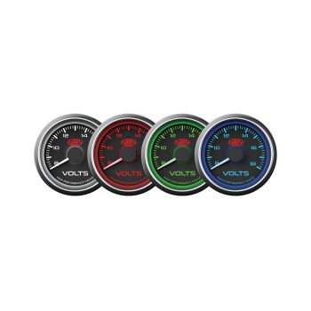 SAAS SG-VLT52B Volt Gauge 8v-18v 52mm Black Muscle Series