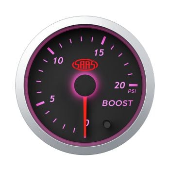 SAAS SG21212 Boost Gauge Diesel 0-20 PSI 52mm Black Street Series