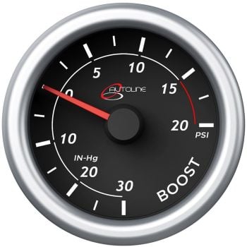 SAAS SG71210 Boost Gauge 30inHg-20psi 52mm Black Autoline