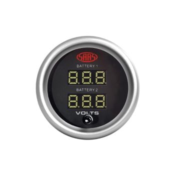 SAAS SGDDVLT52BS2 Dual Volt Digital Gauge 8v-18v 52mm Black Muscle Series 2