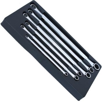 SP Tools Double Ring Long Spanner Set 0 Degree Offset Metric 6pc SP10036