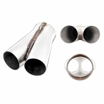 XForce CL2S-250-300 Merge Pipe Twin 2.5 to Single 3 Outlets Stainless Steel