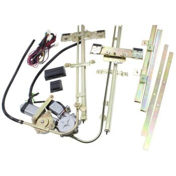 Aeroflow Electric Power Window Kit with Switches & Wiring Suits 2 Doors with Flat Glass