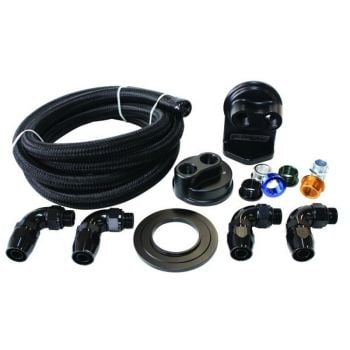 Aeroflow Single Billet Oil Filter Remote Mount Kit