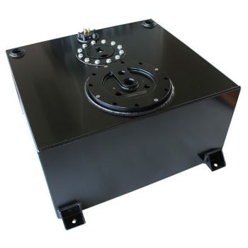 Aeroflow Alloy 57L Fuel Cell Flat Bottom Triple 40mm Pump Hanger & Sender Black