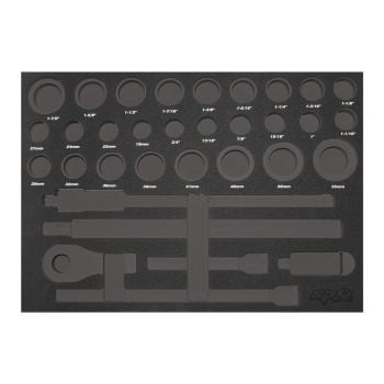 SP Tools EVA Foam Tool Storage 32pc Metric/SAE Sockets SP50900