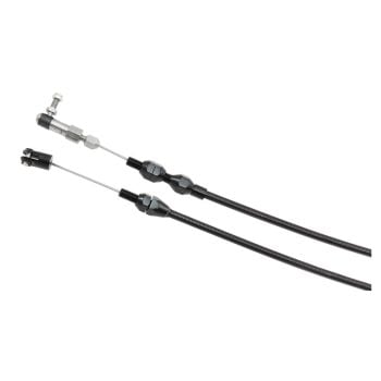 Aeroflow Heavy Duty Universal Throttle Cable Black Cover with Black Cable Ends 24" (61cm) Long AF42-1200BLK
