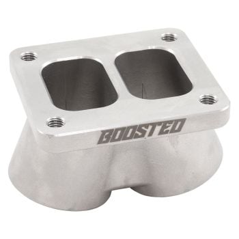 Aeroflow Merge Collector 2 into 1 with 2-1/8" Tube Size T4 Flange No Wastegate Hole Cast One Piece suit Mazda Rotary 12A 13B AF8360-3000
