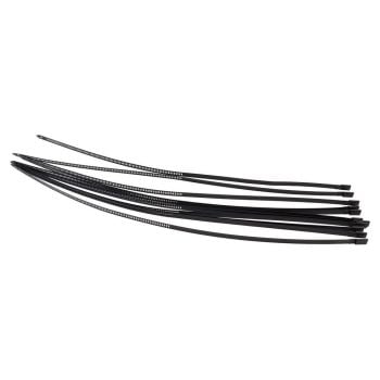 Aeroflow 7.9mm Snap Lock Ties Black Stainless Steel Cable Ties 10 pieces x 19" (500mm) Long AF91-7003BLK