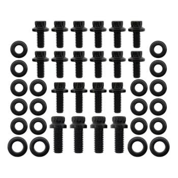 Aeroflow Holden V8 253-308 Oil Pan Bolt Kit Black Finish 12-Point Head and 8740 Grade Material AF37-2365