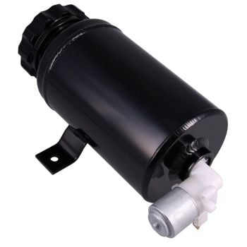 Raceworks 1L Black Round Washer Tank with Pump OD 89mm H180mm ALY-222BK